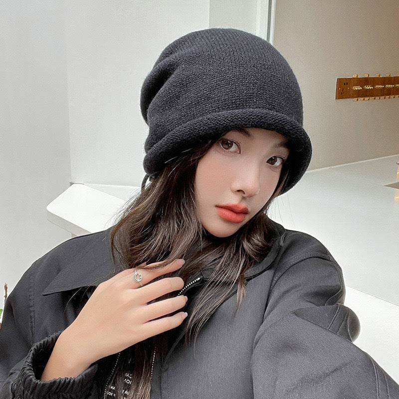 Wholesale  Knitted Hat with Fleece Large Head Circumference Beanie